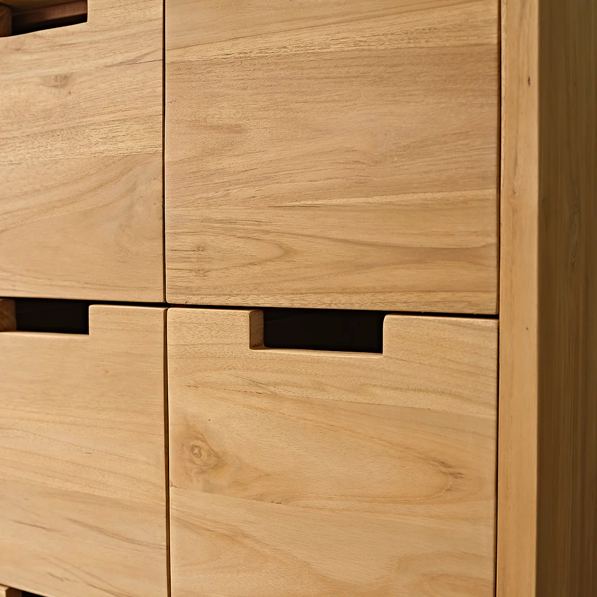 Armoire d'entrée en teck massif 80 cm - Image 5