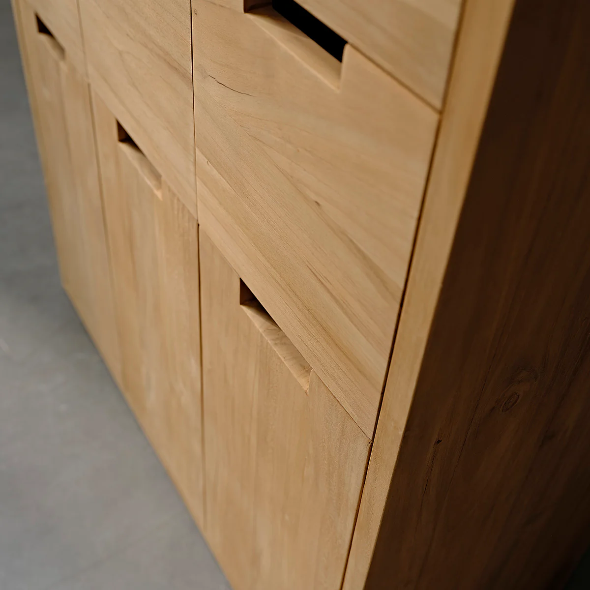 Armoire d'entrée en teck massif 80 cm - Image 6