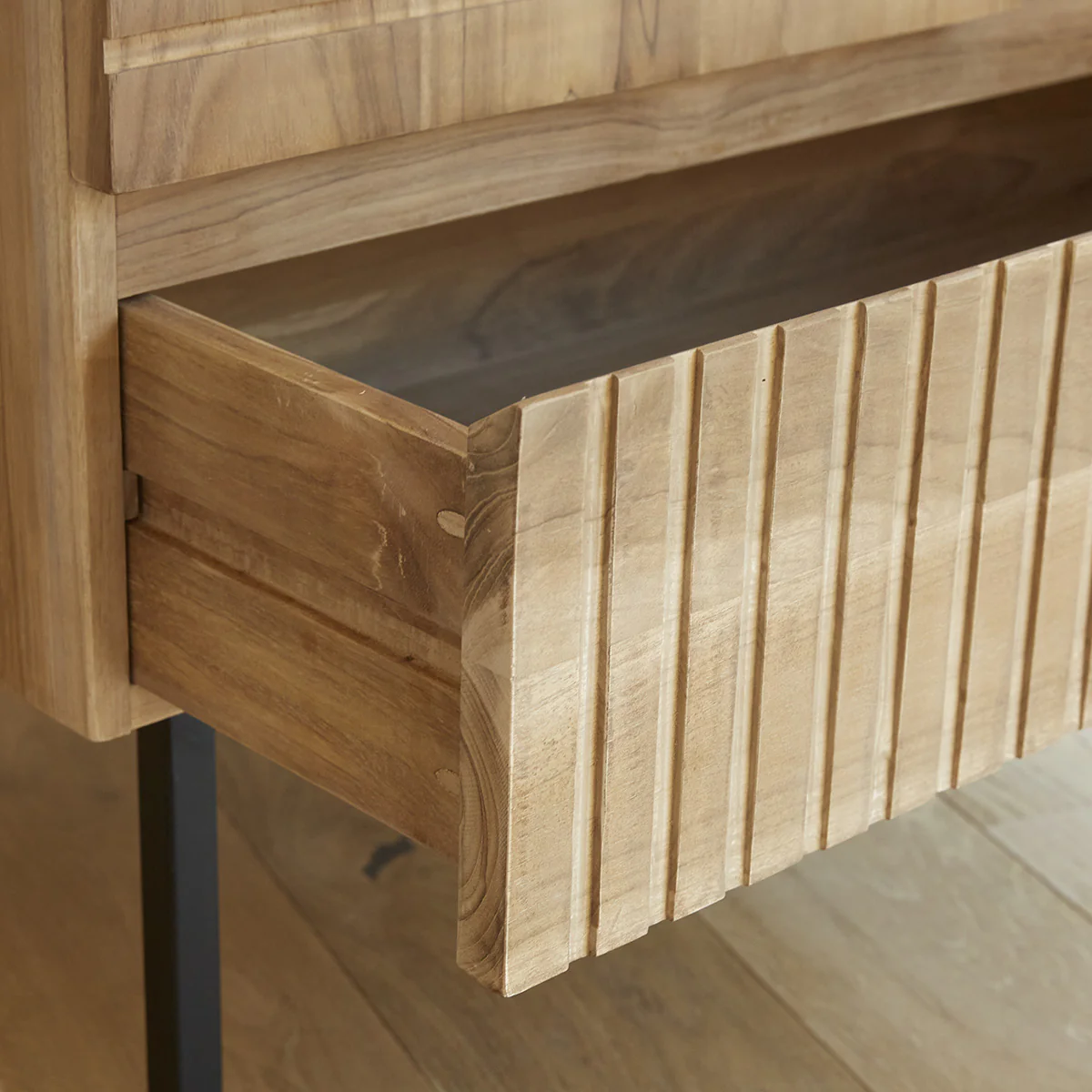 Armoire en teck massif 95 cm - Image 5