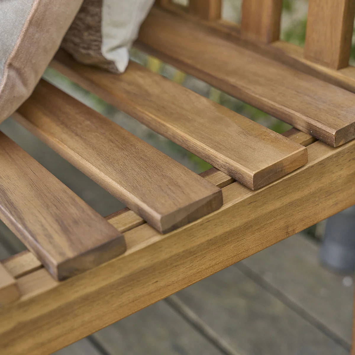Banc de jardin en acacia massif 150 cm - Image 5