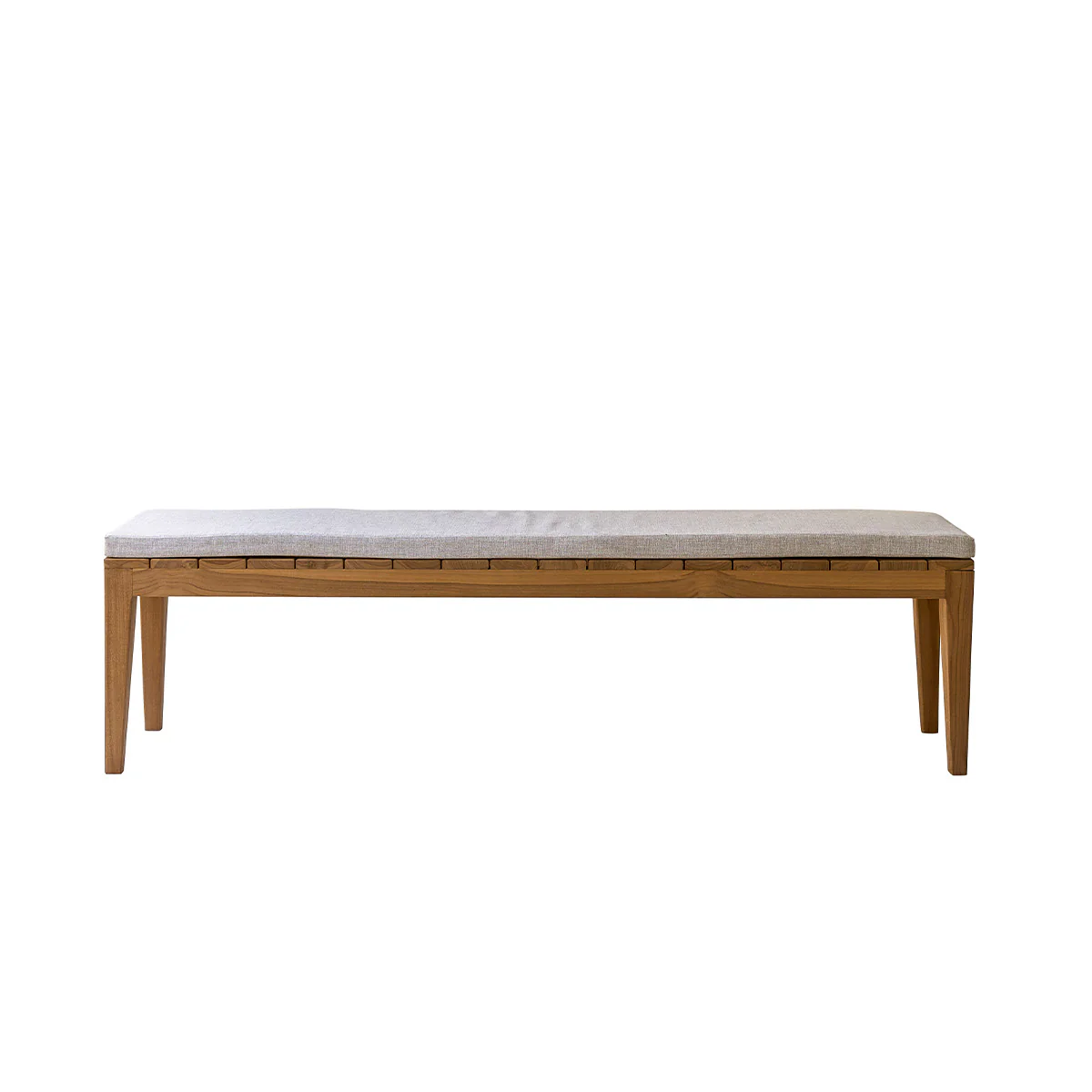 Banc de jardin en teck massif 180 cm avec coussin - Image 2