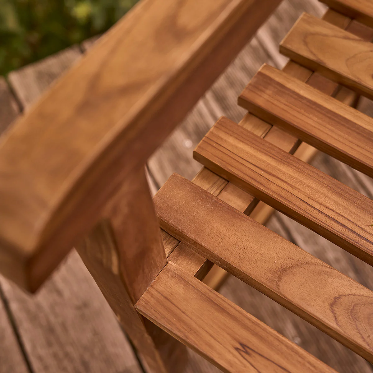 Banc de jardin en teck huilé massif - Image 4