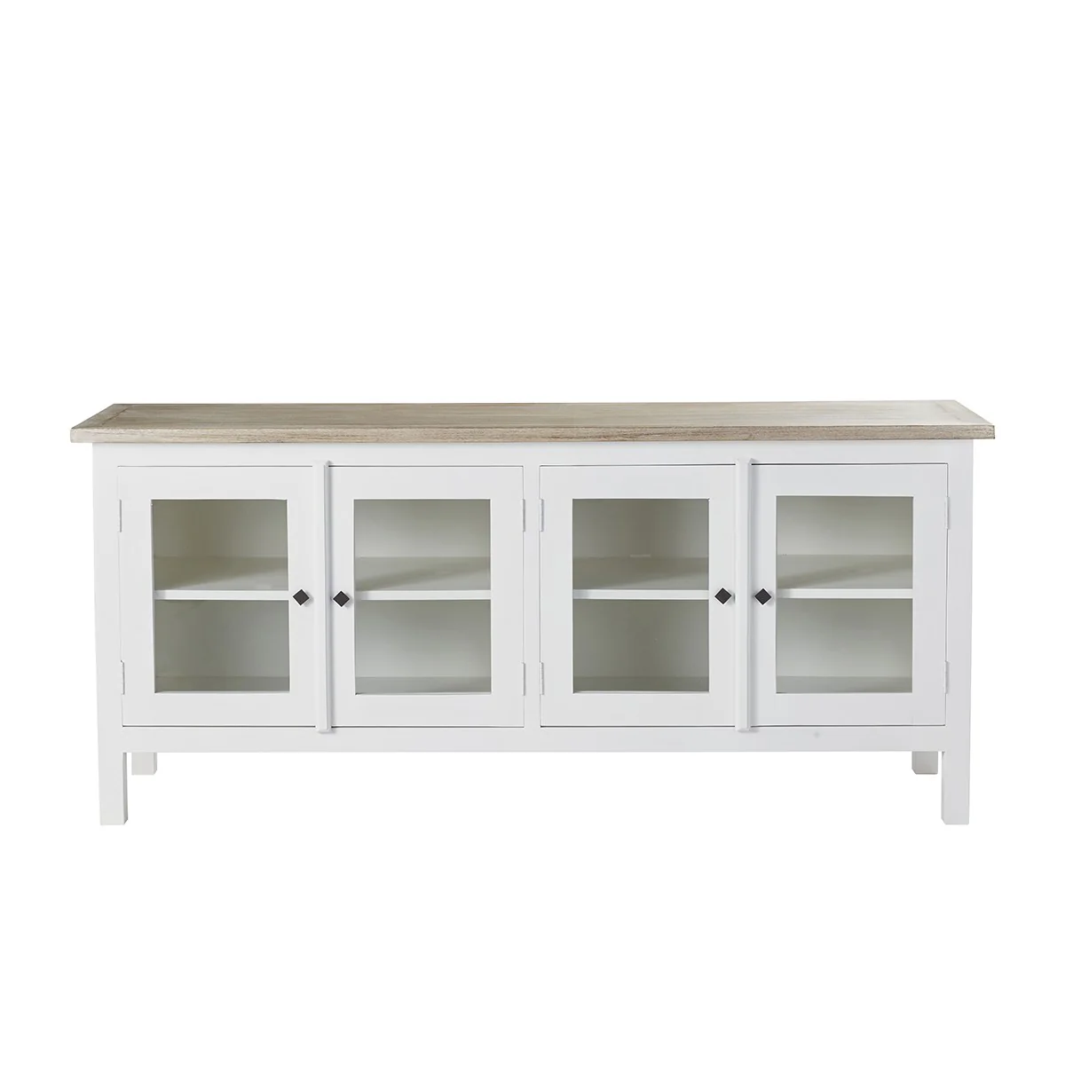 Buffet en acajou et teck massif 180 cm - Image 2