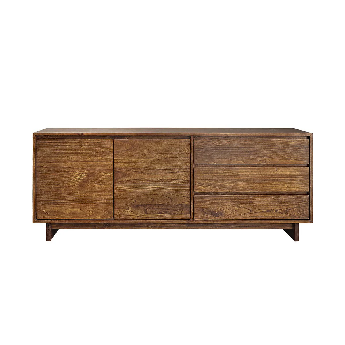 Buffet en mindi massif finition noyer 180 cm - Image 2