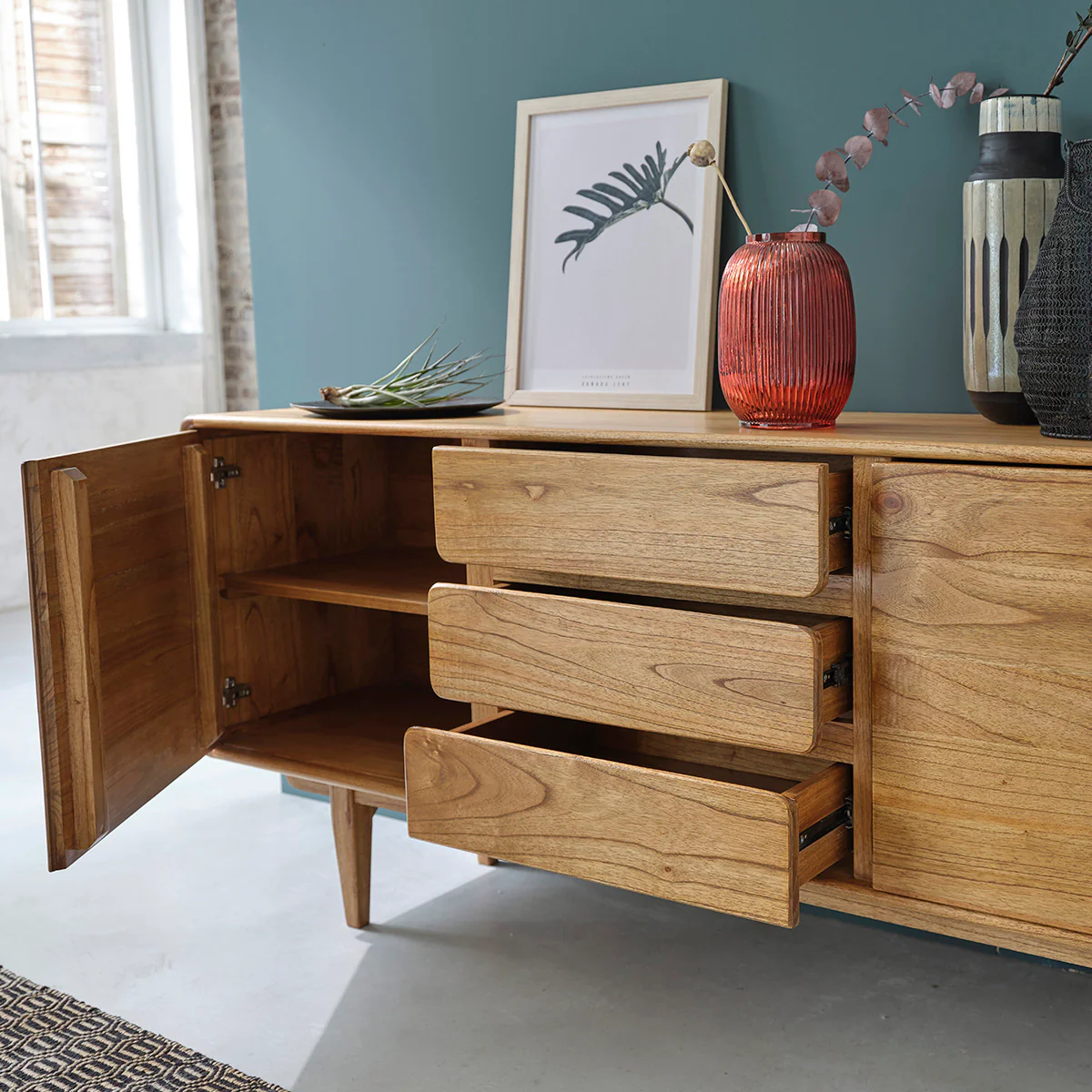 Buffet vintage en mindi massif 180 cm - Image 4