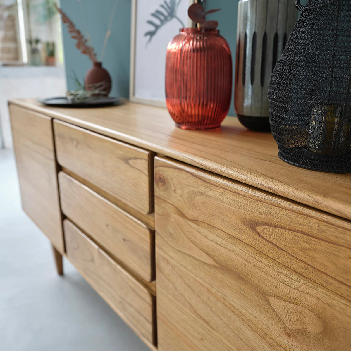 Buffet vintage en mindi massif 180 cm - Image 5