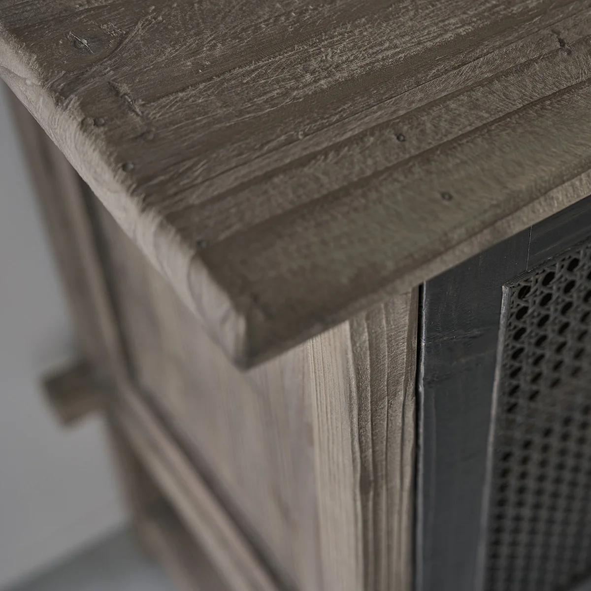 Buffet en bois recyclé massif 120 cm - Image 6