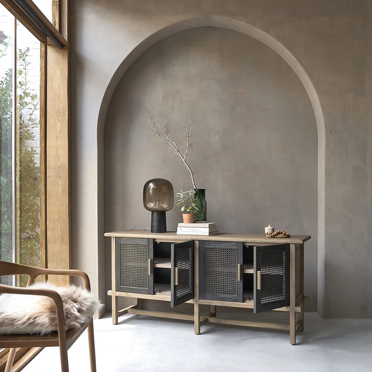 Buffet en bois recyclé massif 173 cm - Image 4