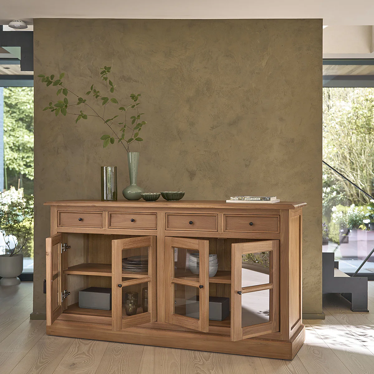 Buffet en teck massif 160 cm - Image 4