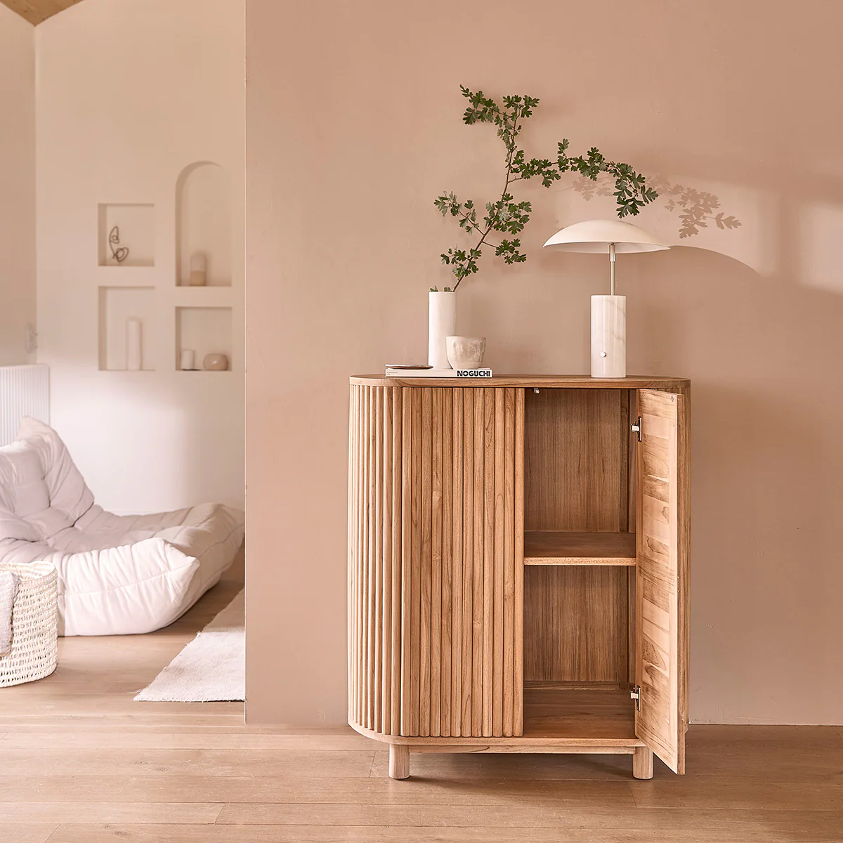 Buffet en teck massif 90 cm - Image 3