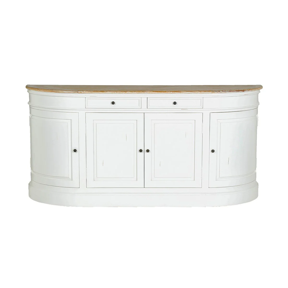 Buffet en acajou et teck massif 180 cm blanc - Image 2