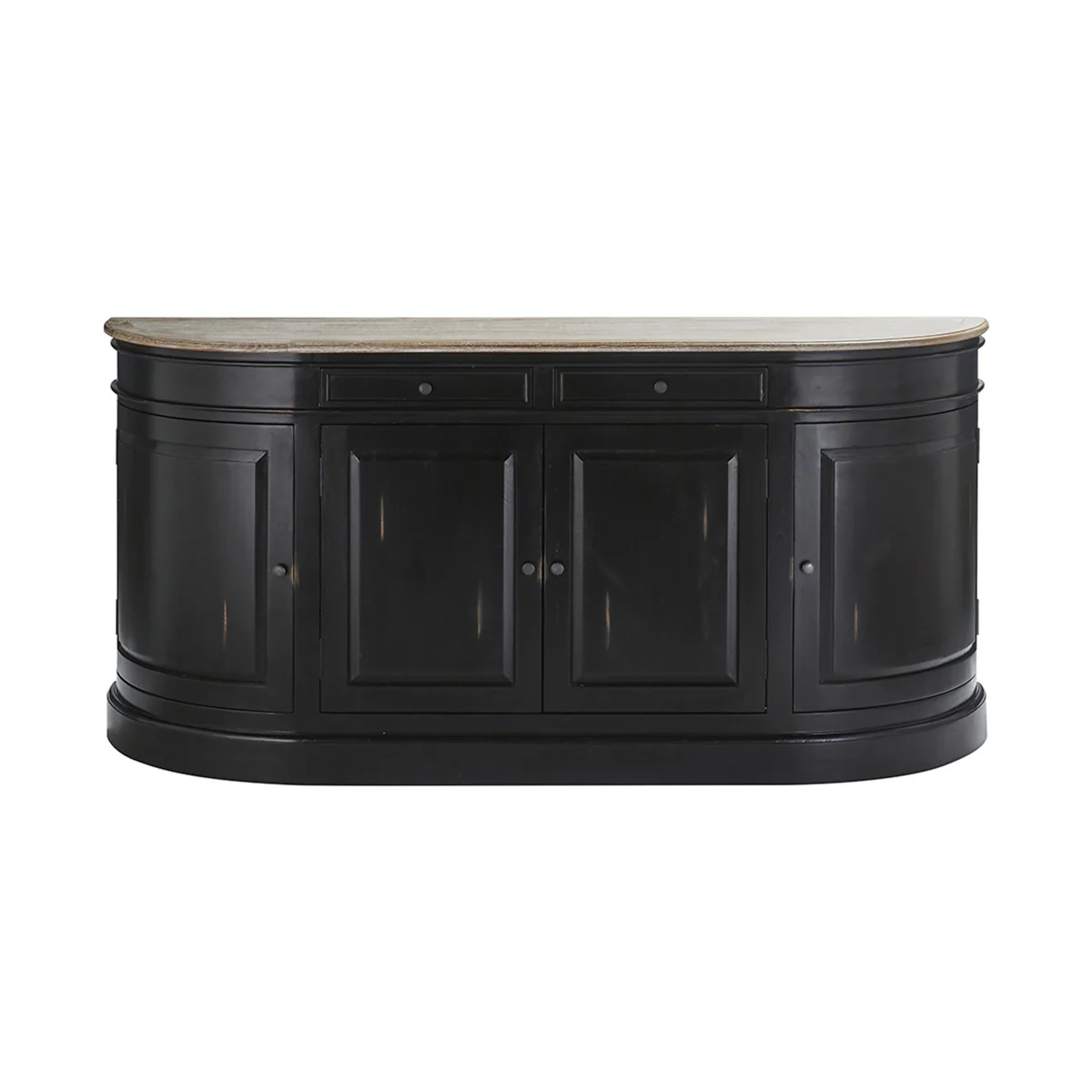 Buffet en acajou et teck massif 180 cm noir - Image 2