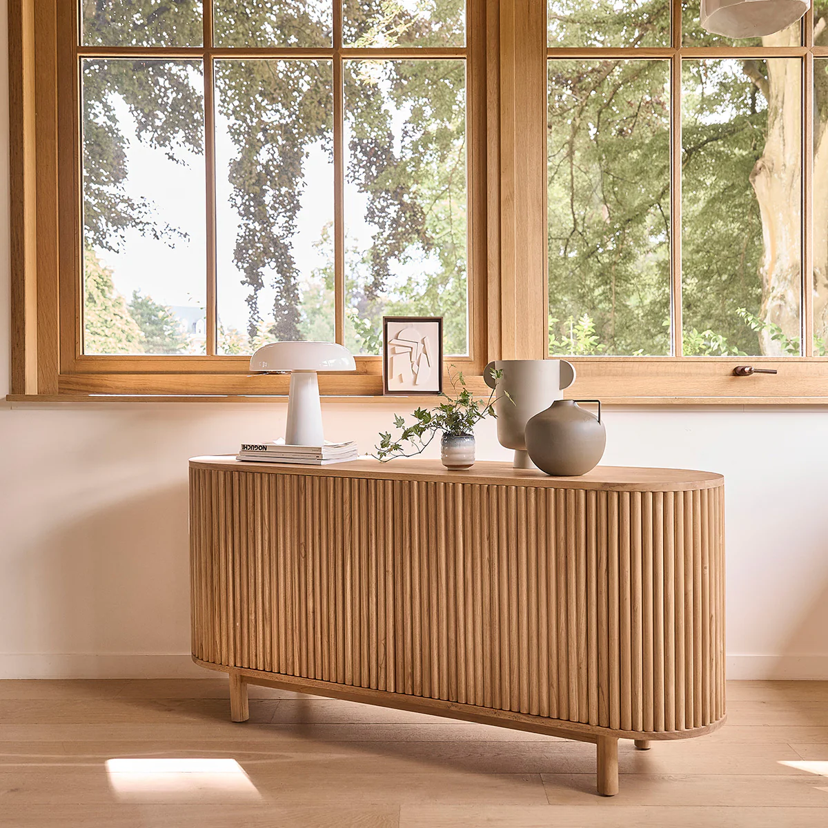 Buffet en teck massif 160 cm - Image 3
