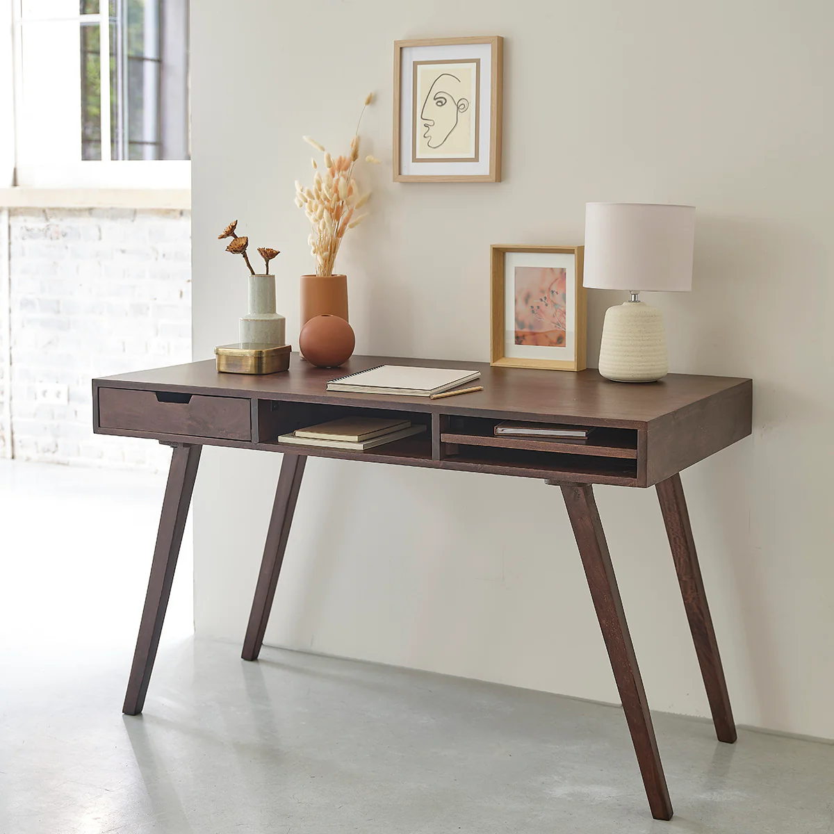Bureau en manguier massif 120 cm - Image 3