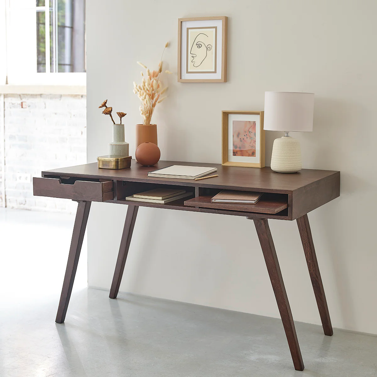 Bureau en manguier massif 120 cm - Image 4