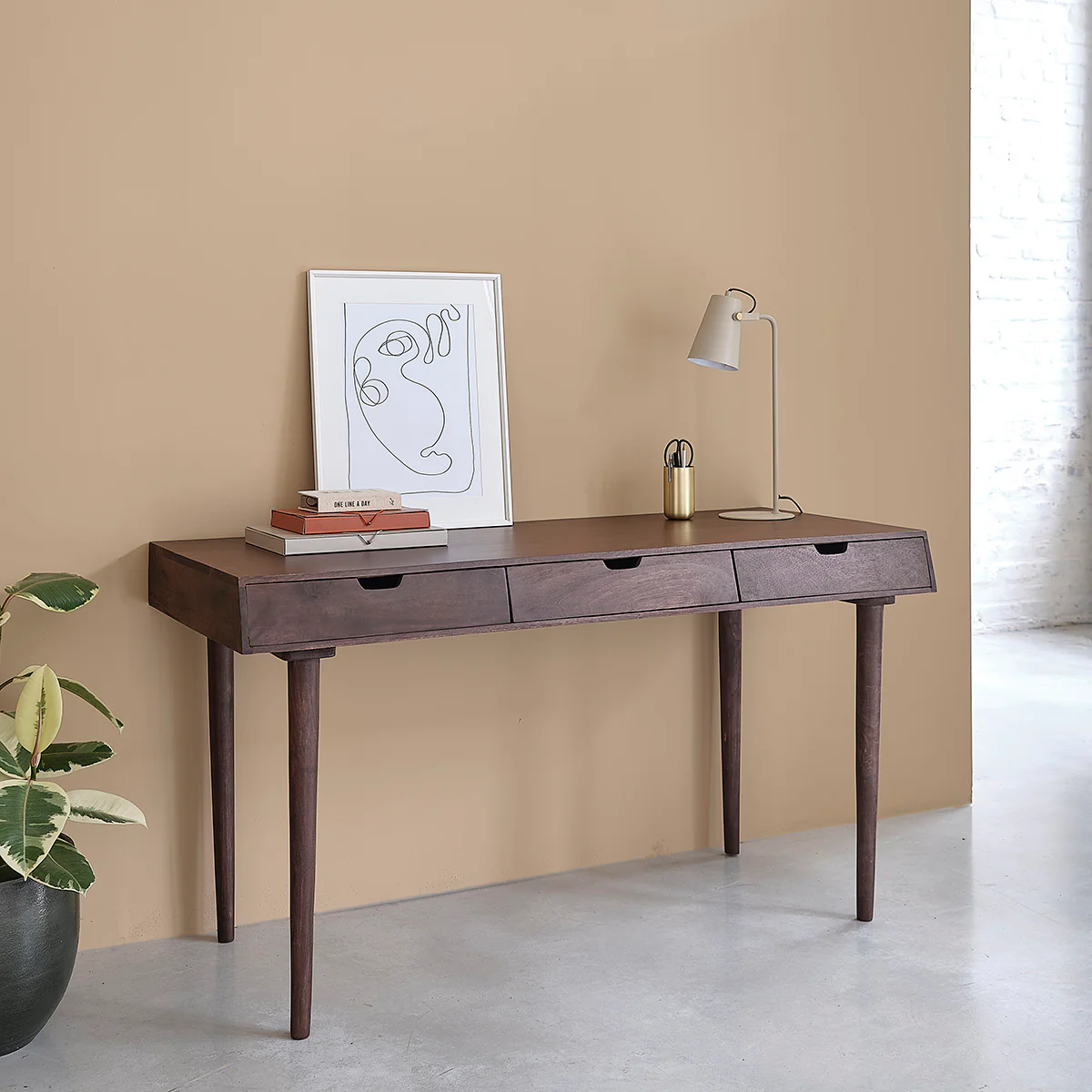 Bureau en manguier massif 140 cm - Image 3
