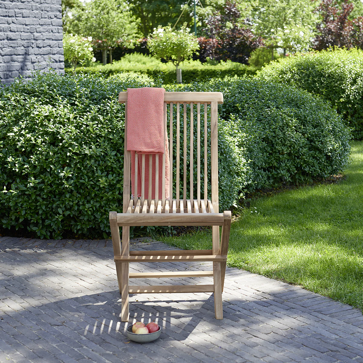 Chaise de jardin en teck massif pliante - Image 3