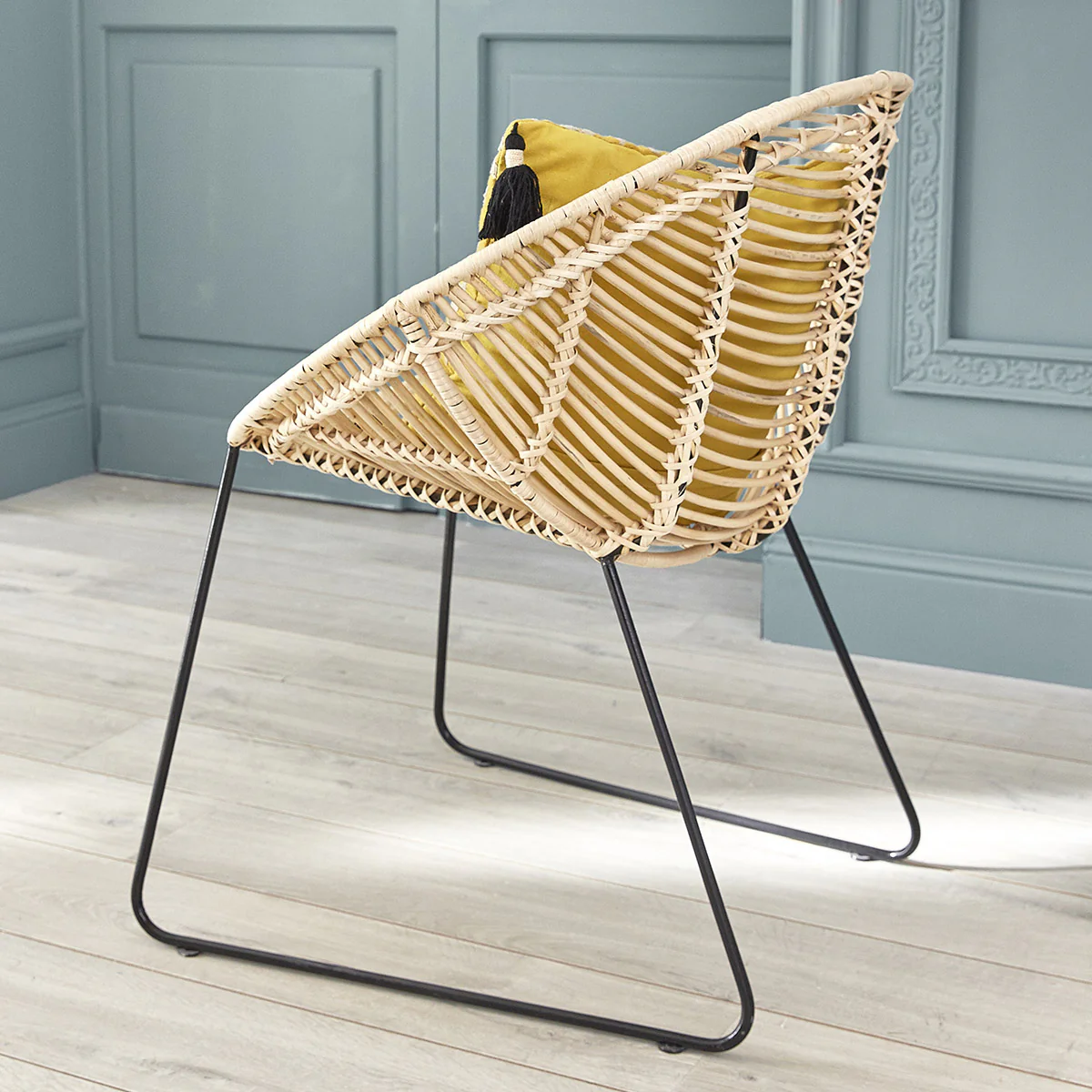 Chaise en rotin et métal - Image 3