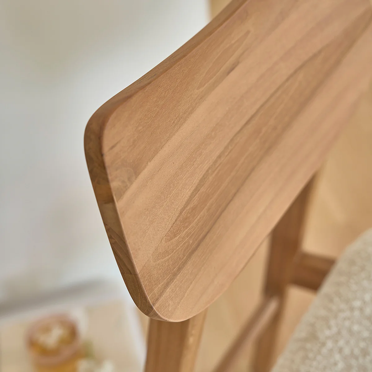 Chaise en teck massif assise bouclette - Image 5