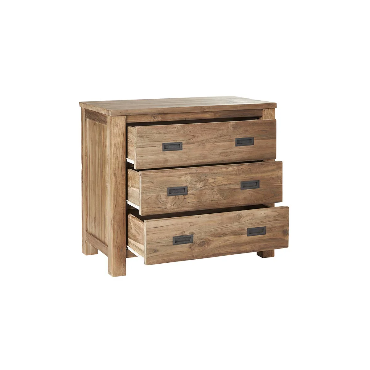 Commode en teck massif recyclé 90 cm - Image 3