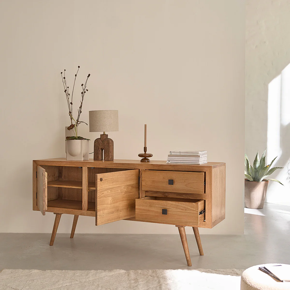 Commode en mindi massif 180 cm - Image 3