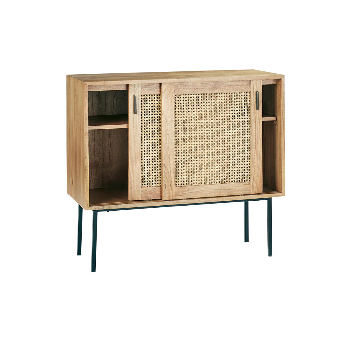 Commode en mindi massif et cannage 100 cm - Image 3