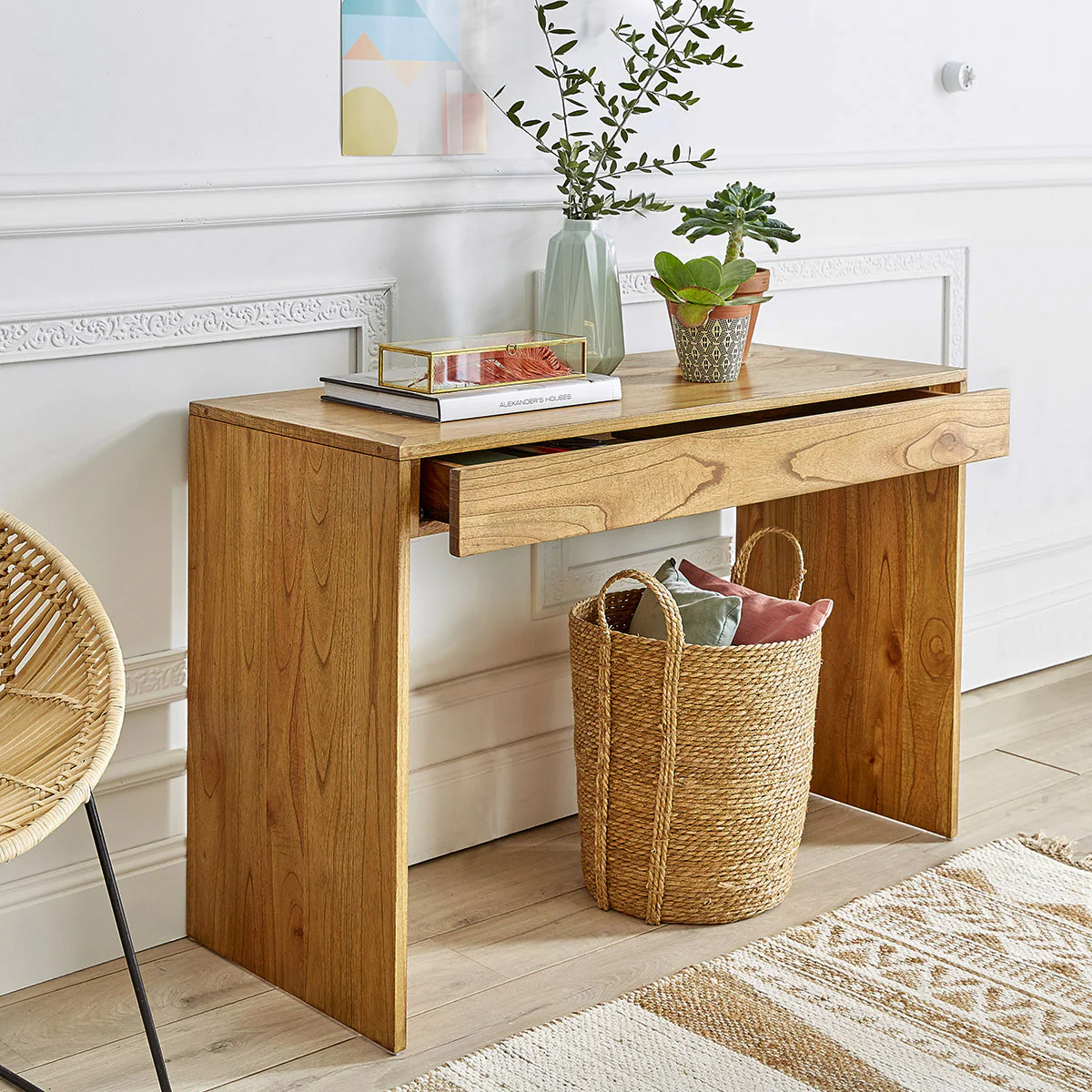 Console en mindi massif 120 cm - Image 3