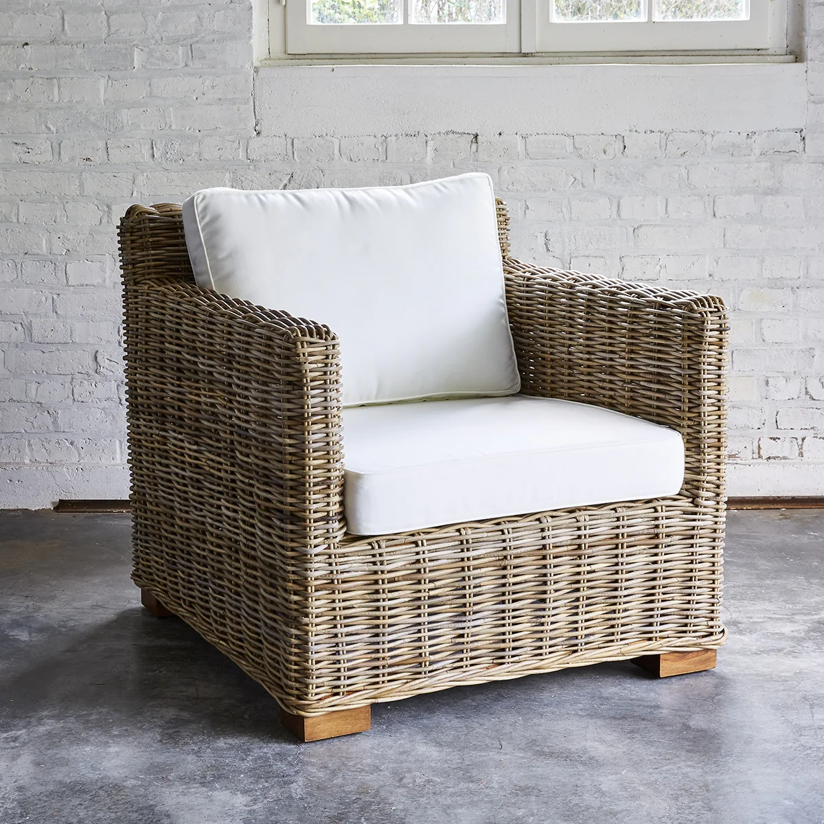Fauteuil de jardin en kubu naturel - Image 3