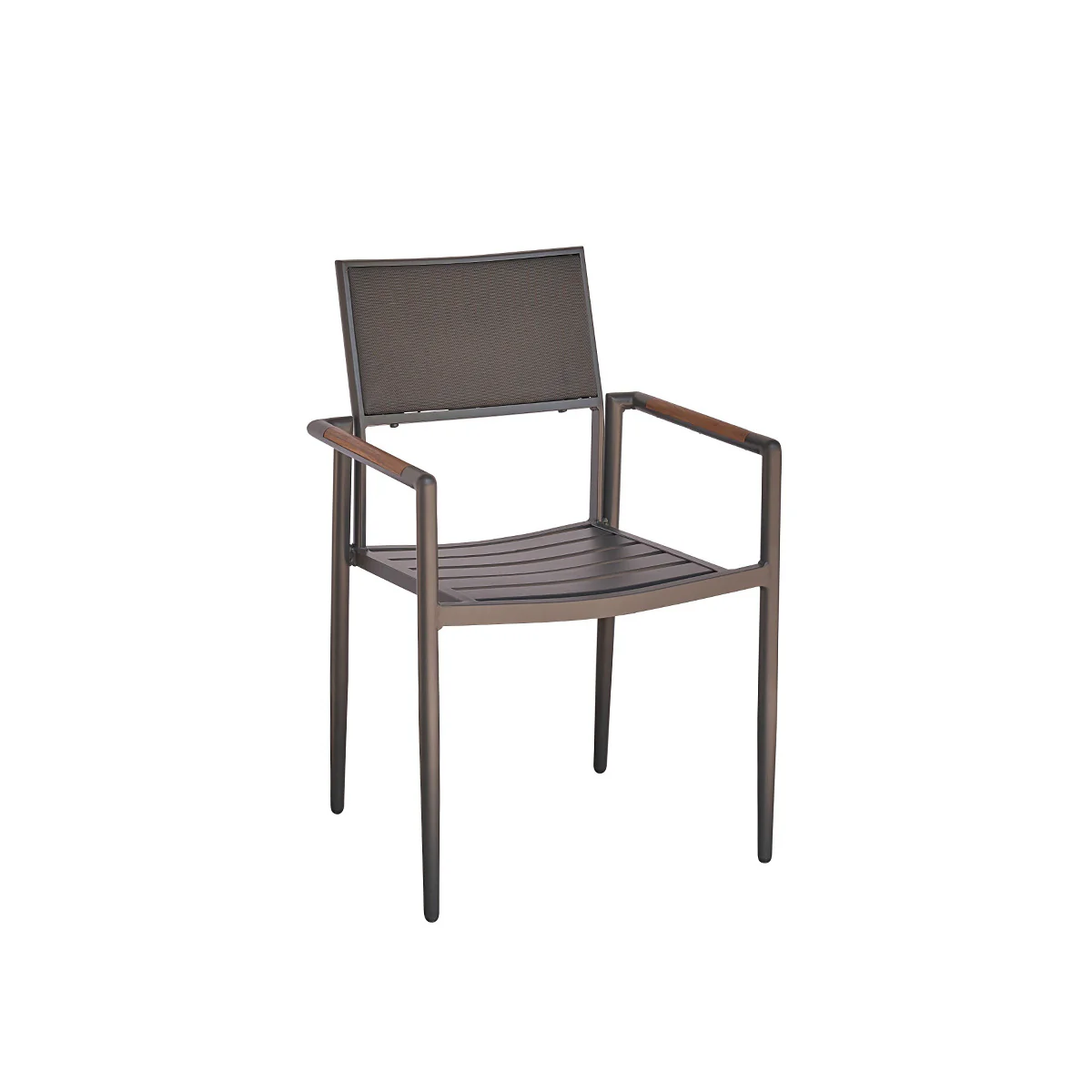 Fauteuil de jardin en teck massif et aluminium - Image 2