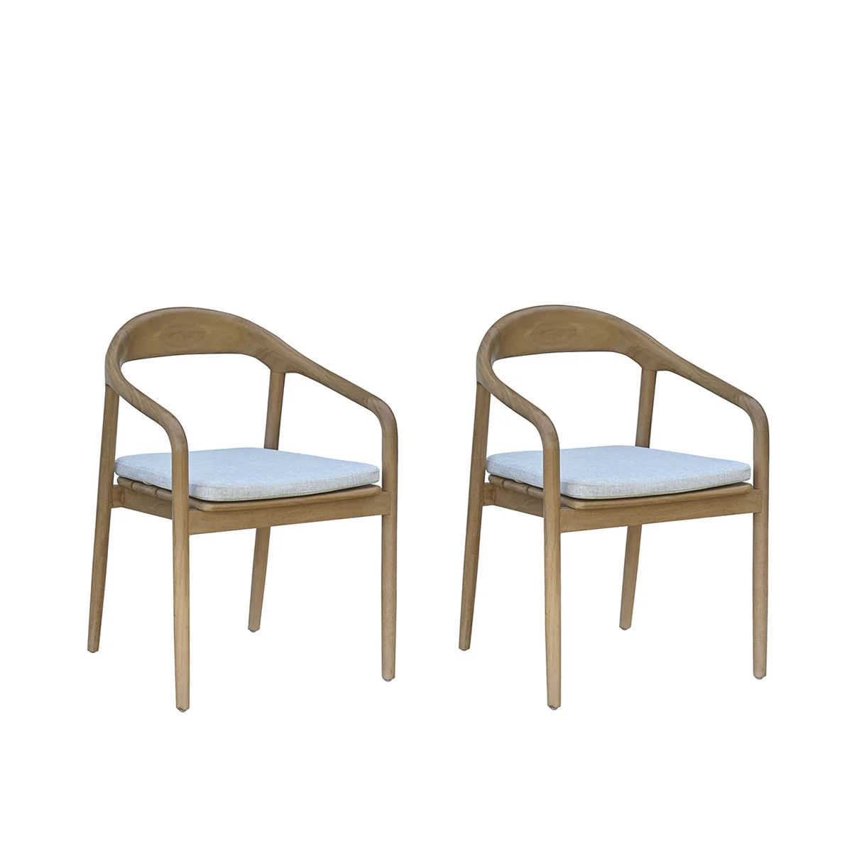 Fauteuil de jardin en teck massif (lot de 2) - Image 2