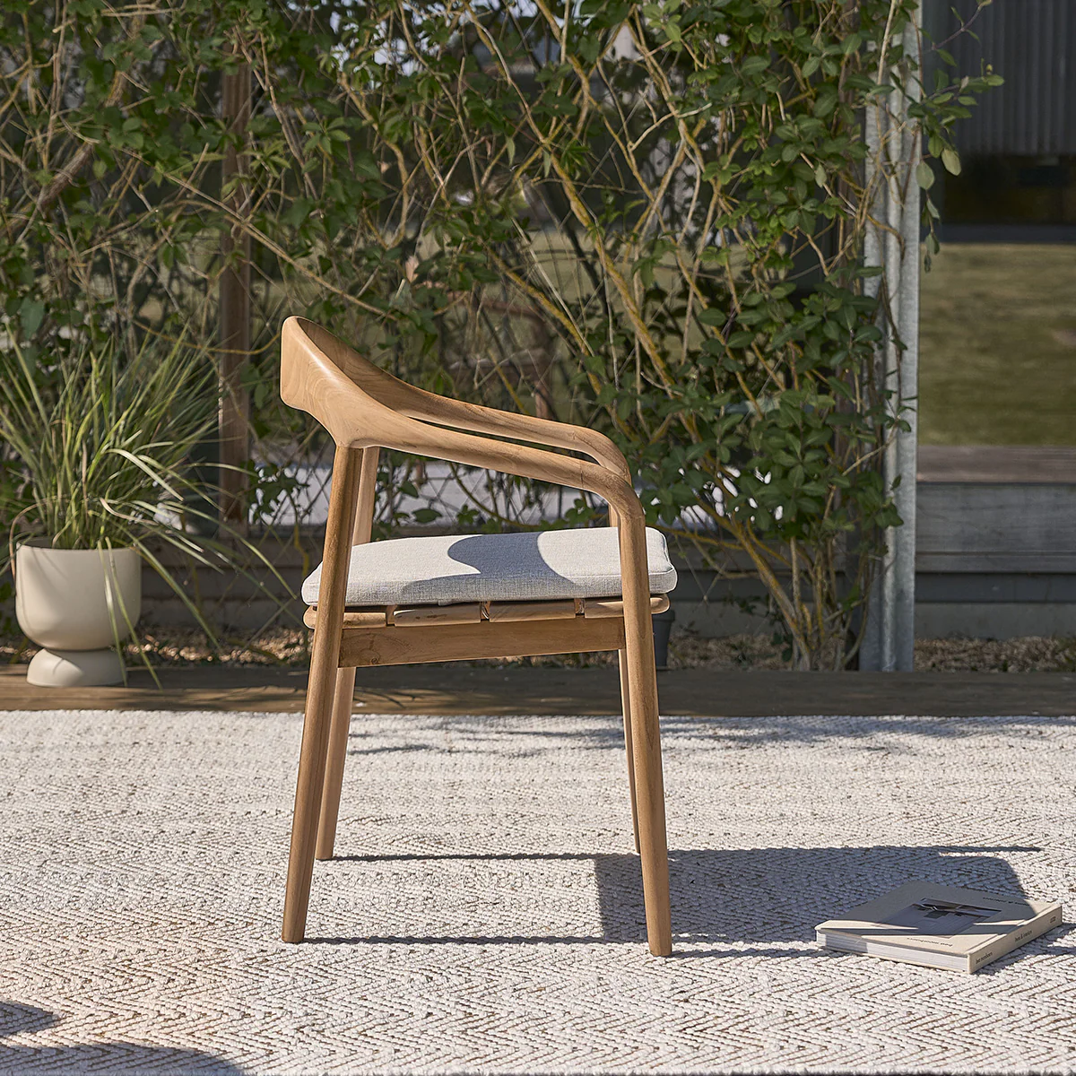 Fauteuil de jardin en teck massif (lot de 2) - Image 3