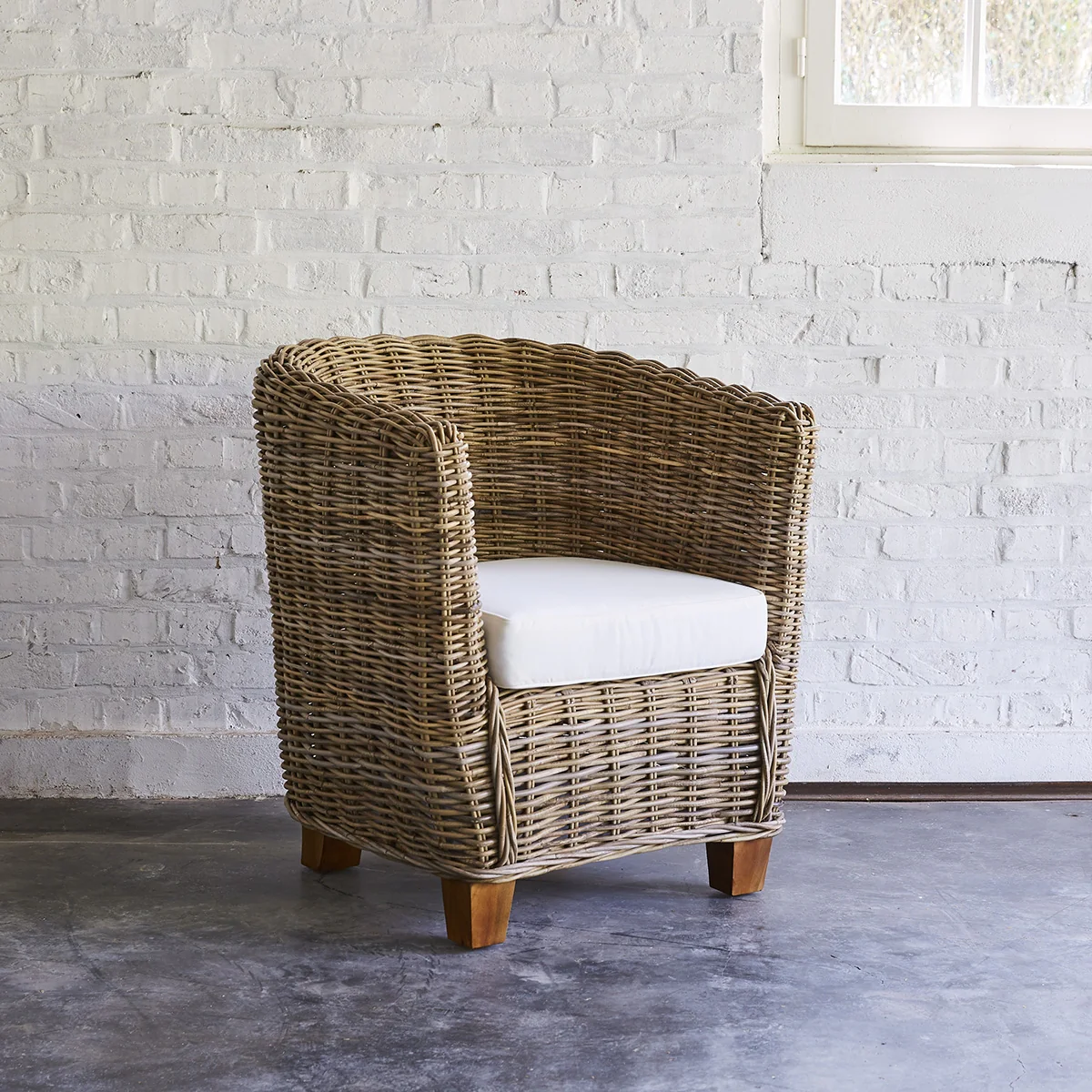 Fauteuil en kubu naturel - Image 5