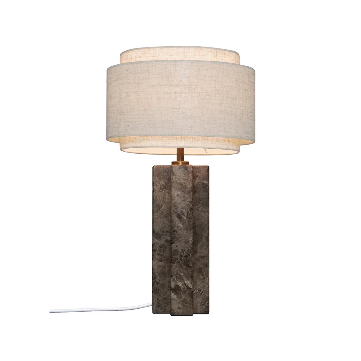 Lampe à poser en marbre beige - Image 2