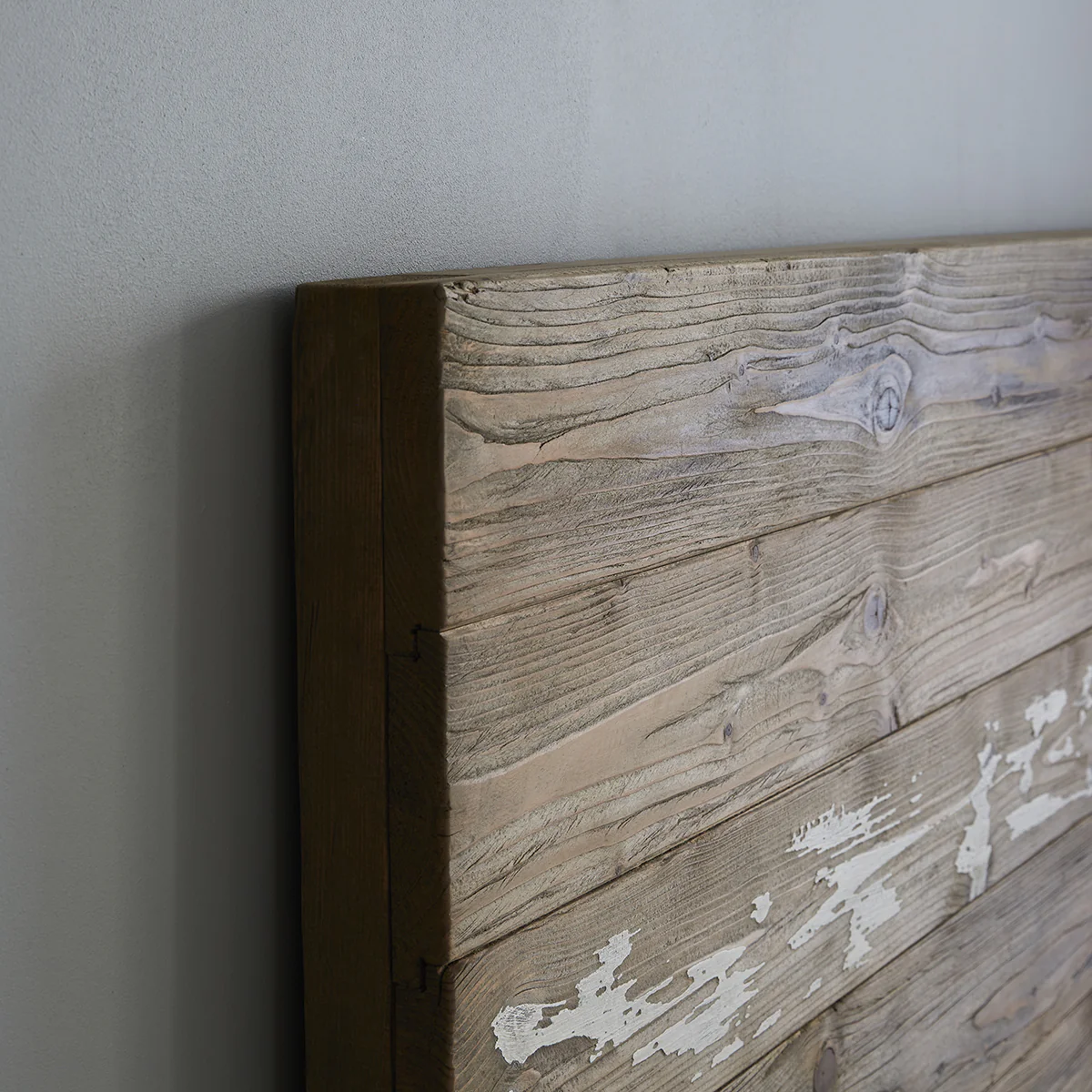 Lit en bois recyclé massif 160 cm avec sommier - Image 3