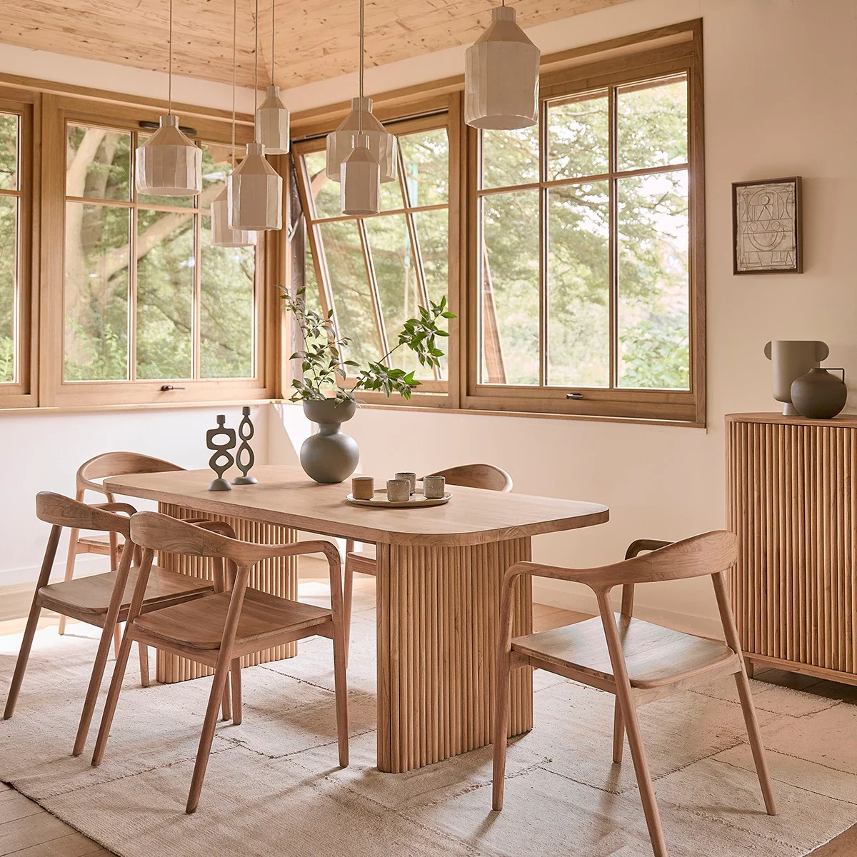 Lot de 2 chaises en teck massif - Image 10