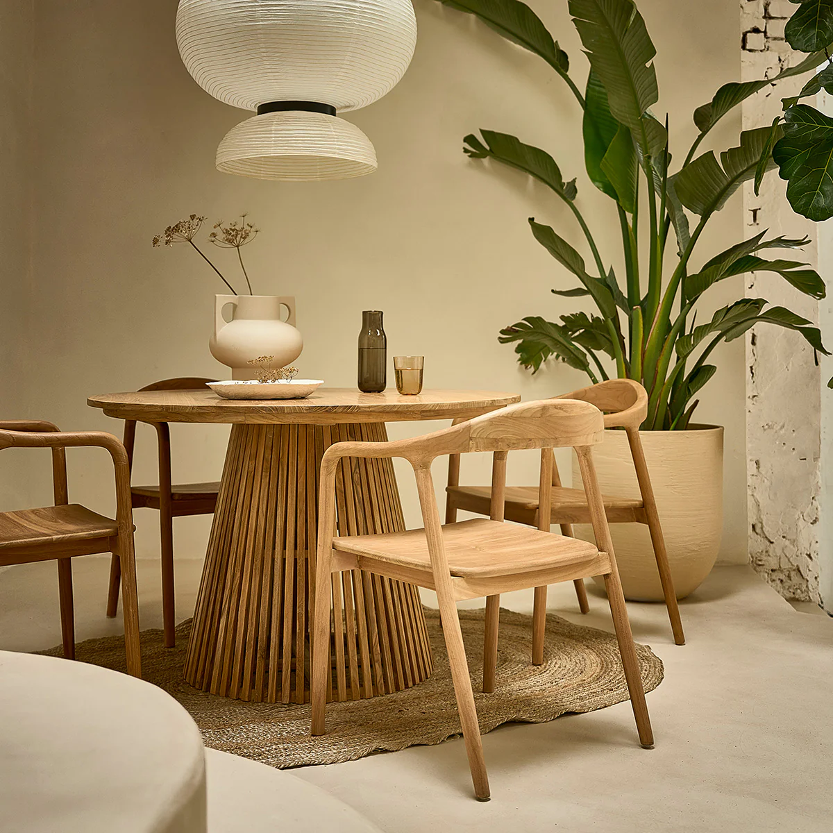 Lot de 2 chaises en teck massif - Image 9
