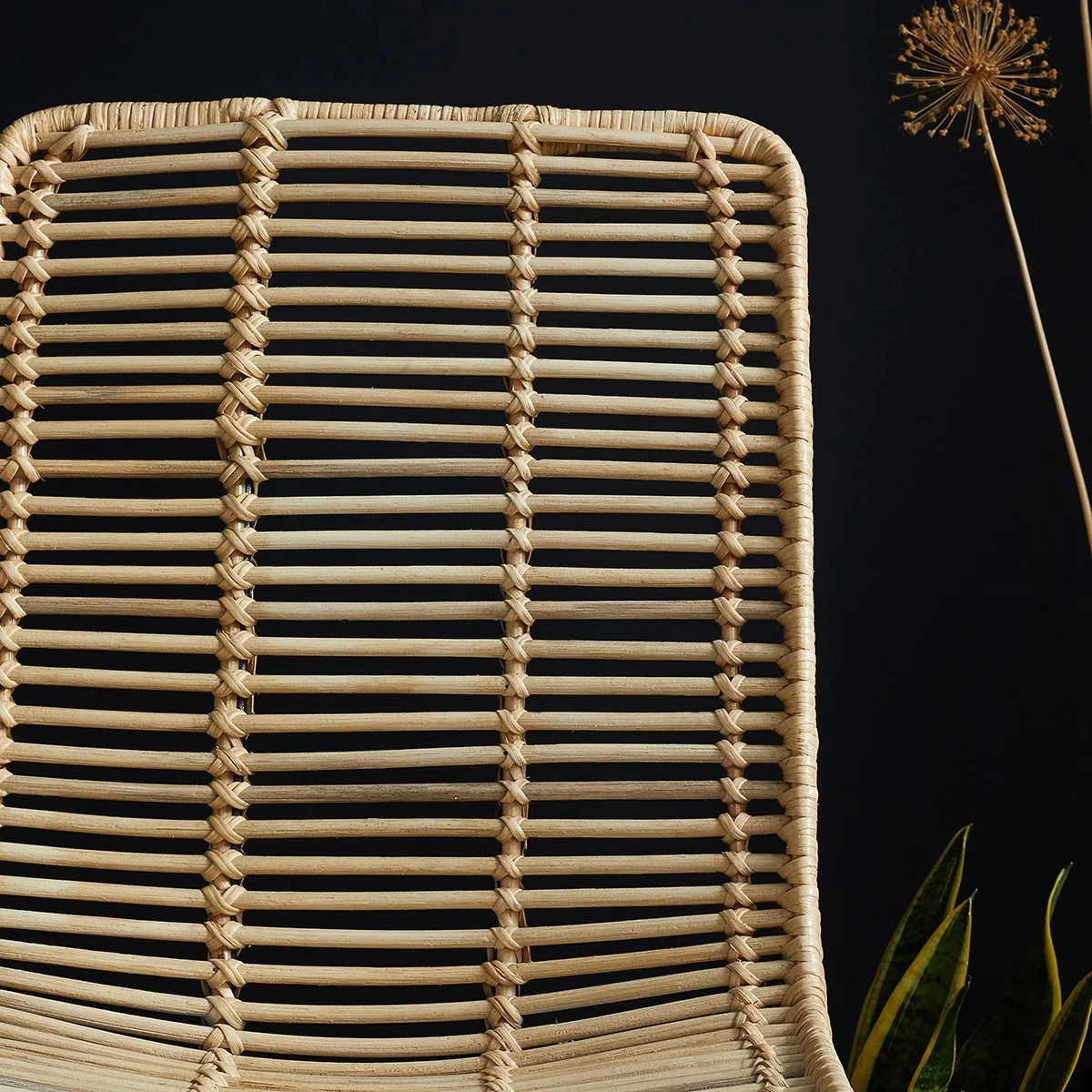 Lot de 2 chaises en rotin et métal - Image 4