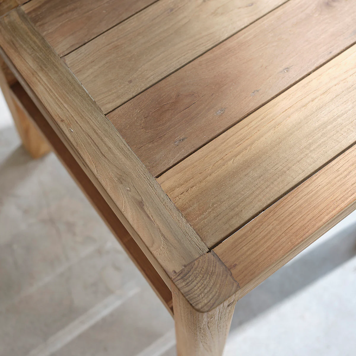 Lot de 2 chaises en teck massif recyclé - Image 3