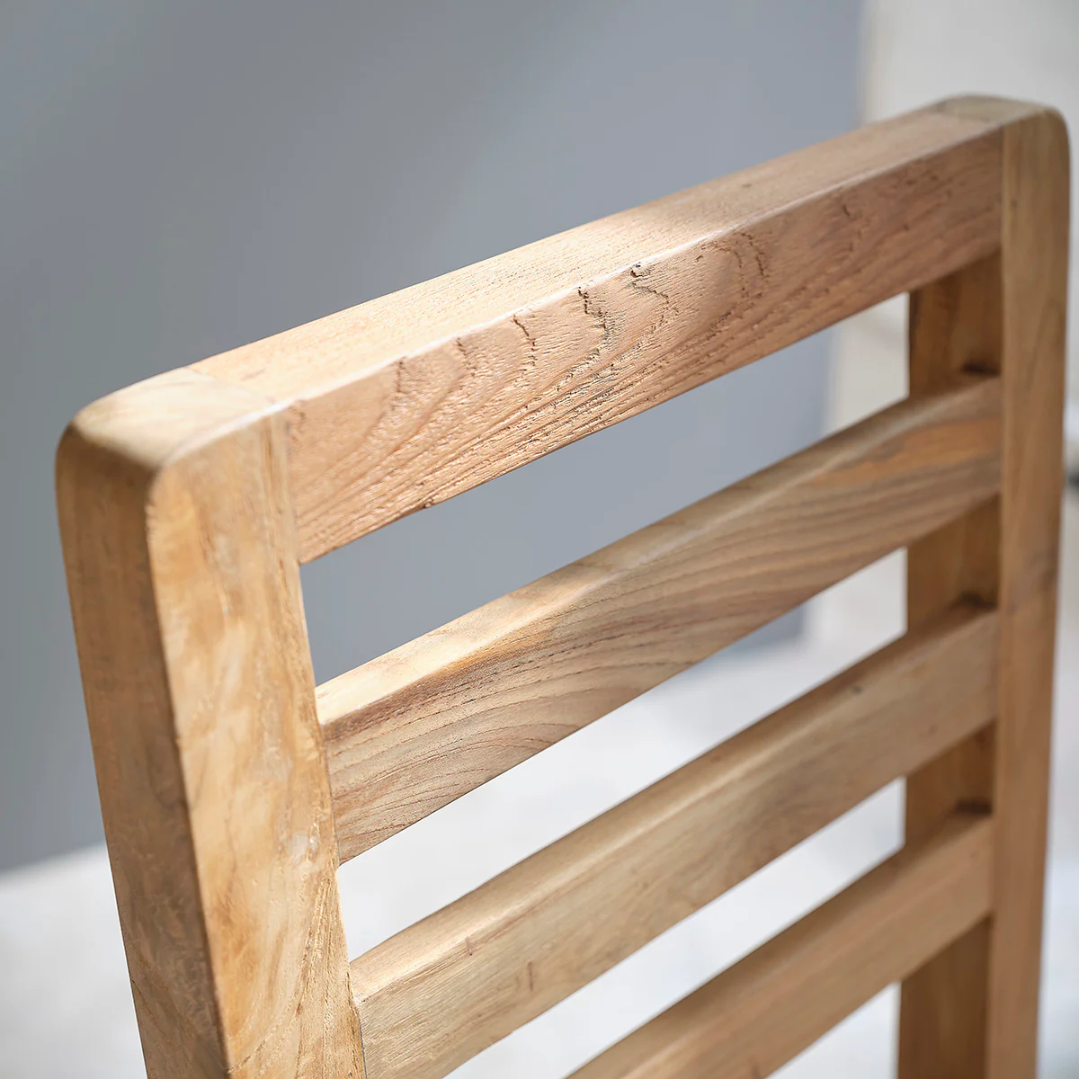 Lot de 2 chaises en teck massif recyclé - Image 4
