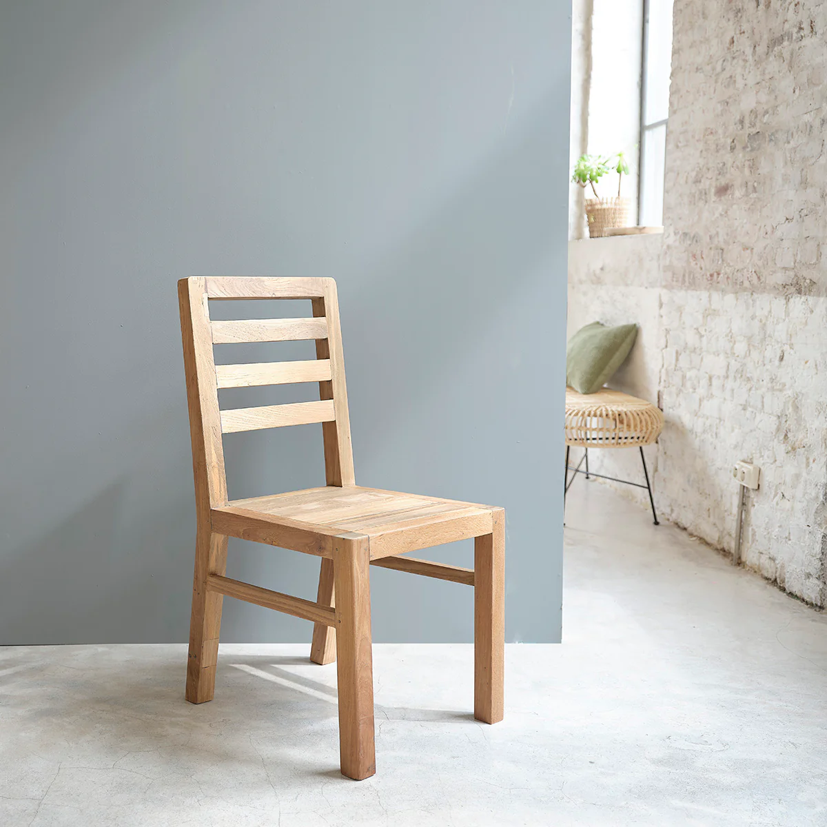 Lot de 2 chaises en teck massif recyclé - Image 5