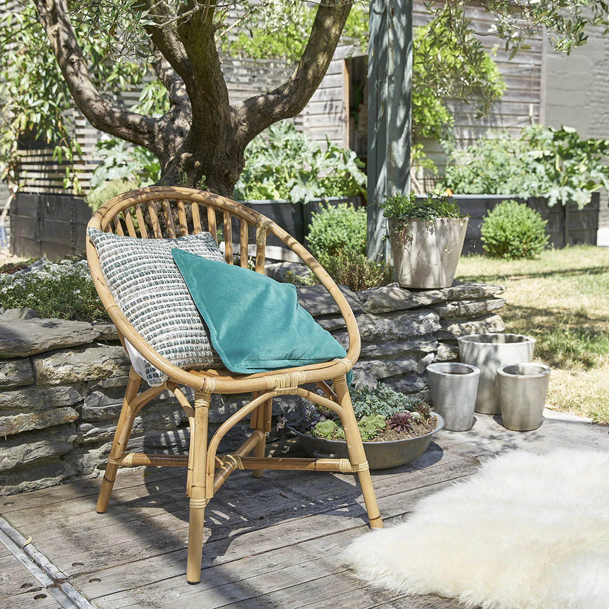 Lot de 2 fauteuils en rotin - Image 4