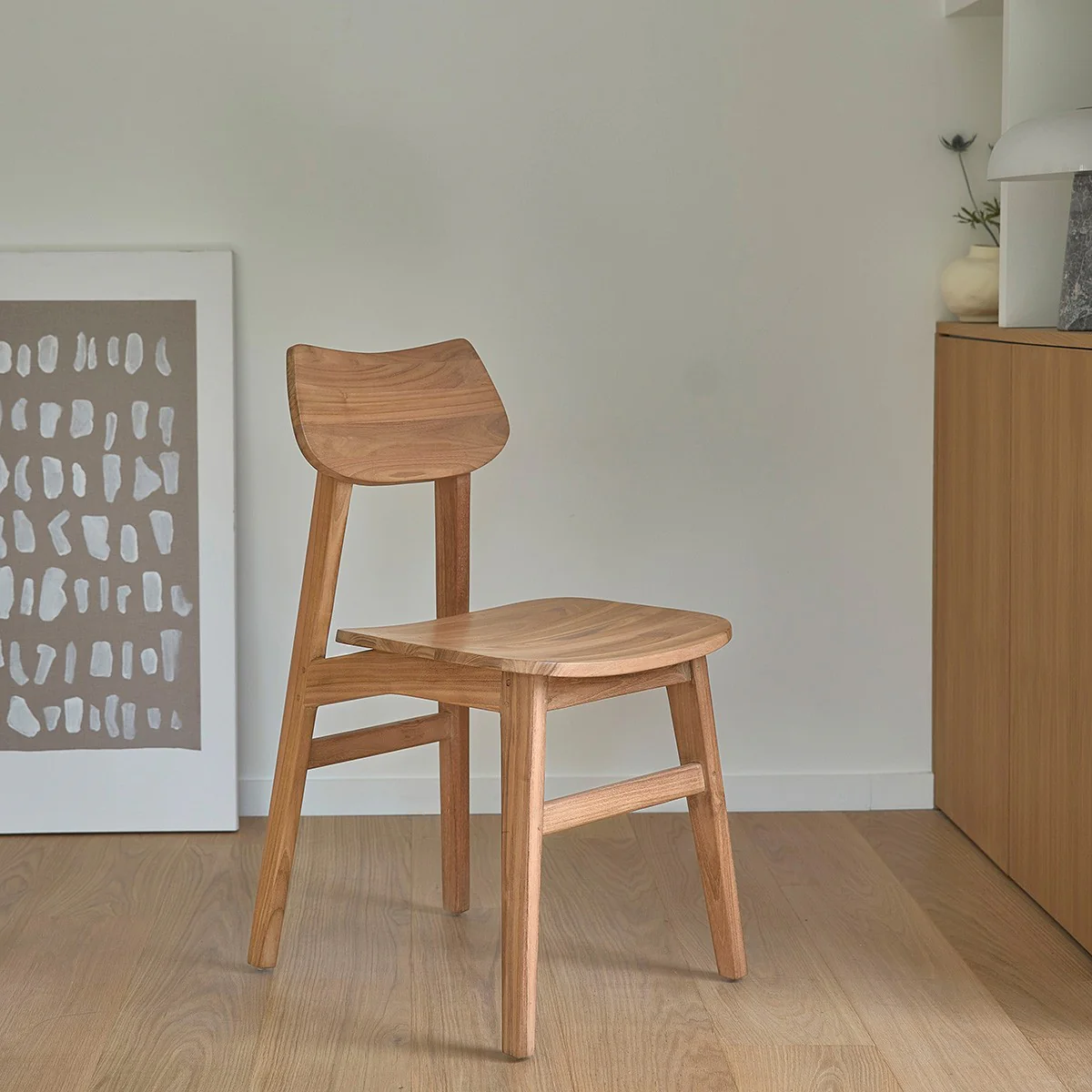 Lot de 2 chaises en teck massif - Image 3