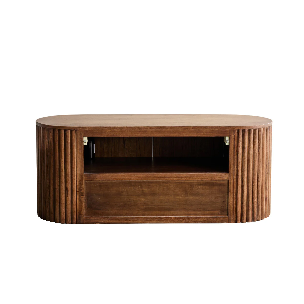 Meuble sous vasque en mindi massif suspendu 140 cm - Image 6