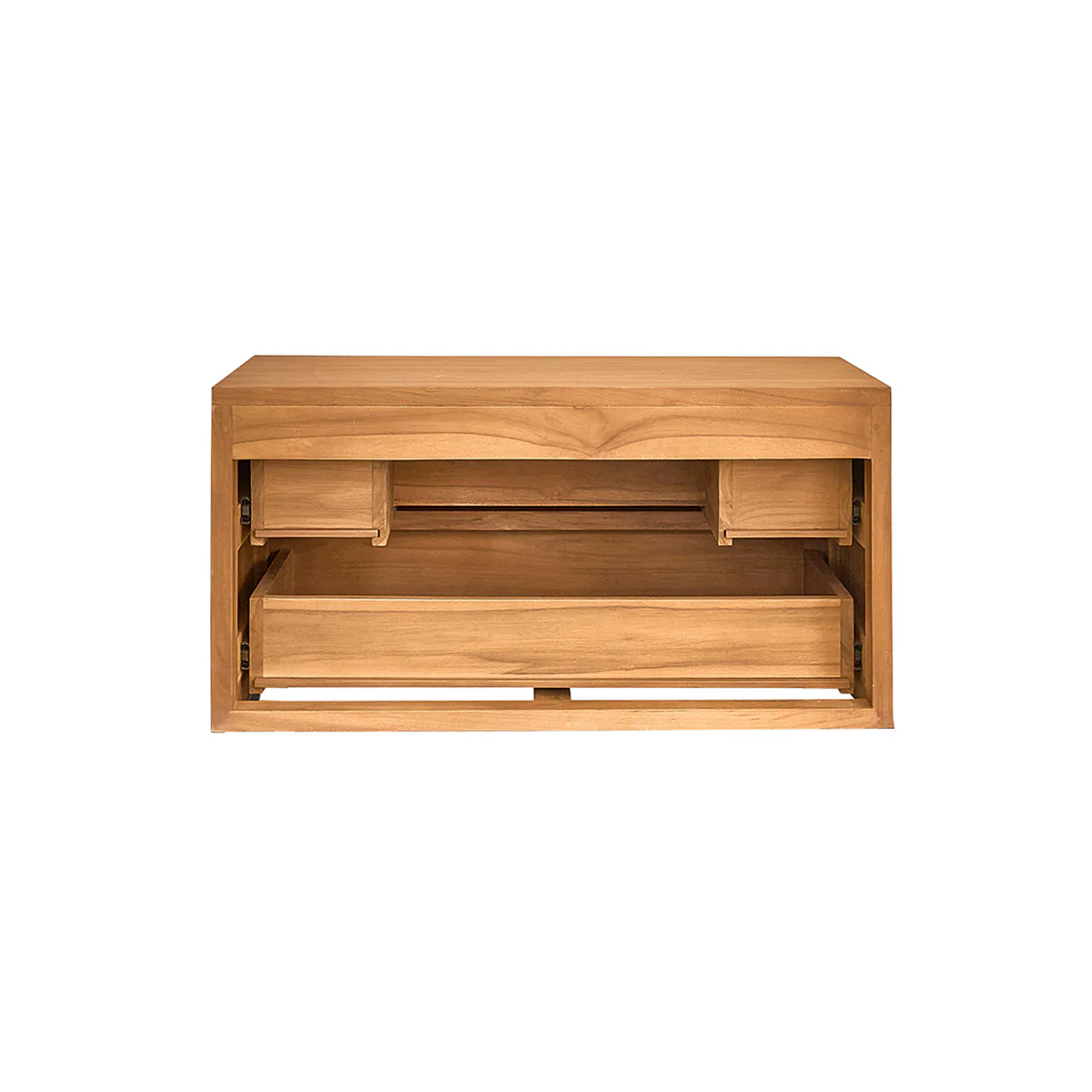 Meuble sous vasque en teck massif suspendu 80 cm - Image 6
