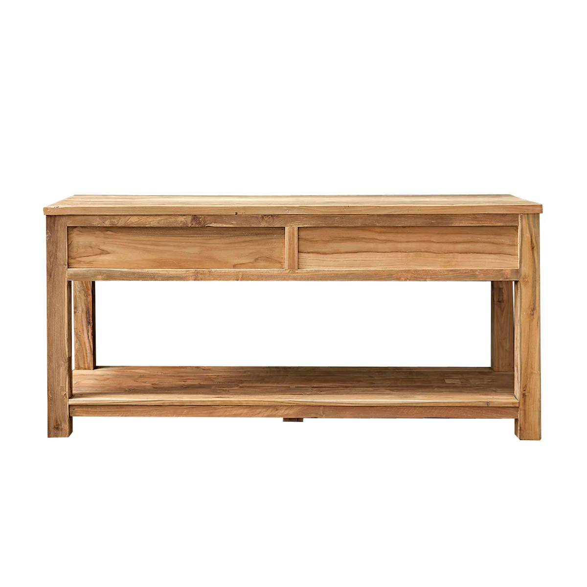 Meuble sous vasque en teck massif recyclé 165 cm - Image 6
