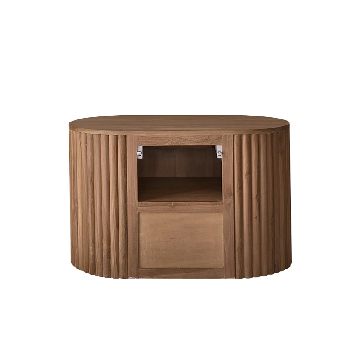 Meuble de salle de bain en teck massif suspendu 90 cm - Image 6