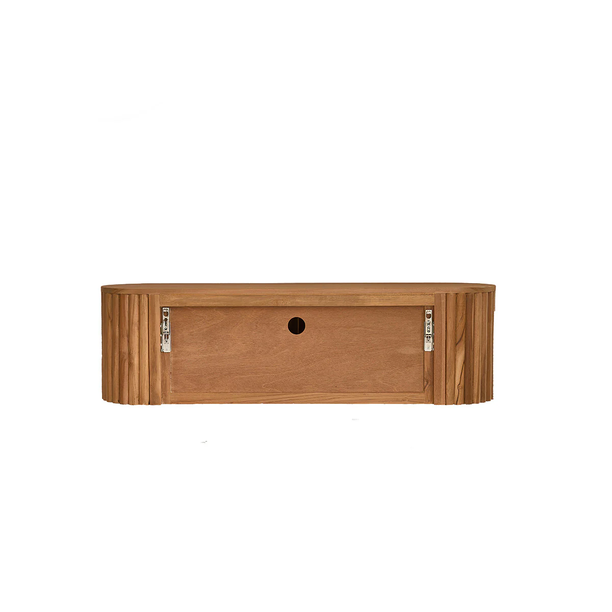 Meuble TV suspendu en bois de teck 140 cm - Image 6