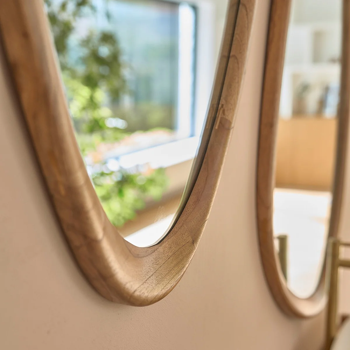 Miroir de décoration en mindi massif 90 cm - Image 4