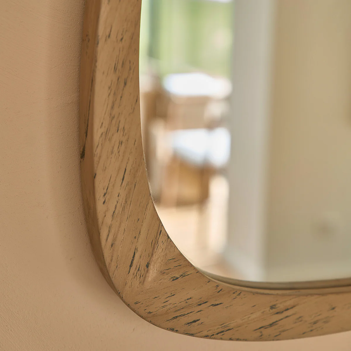 Miroir en teck massif recyclé 70 cm - Image 4