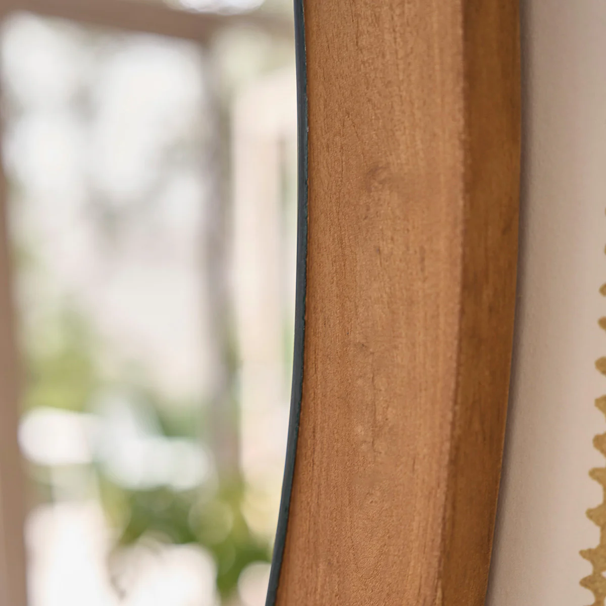 Miroir organique en bois de teck 90x60 cm - Image 3
